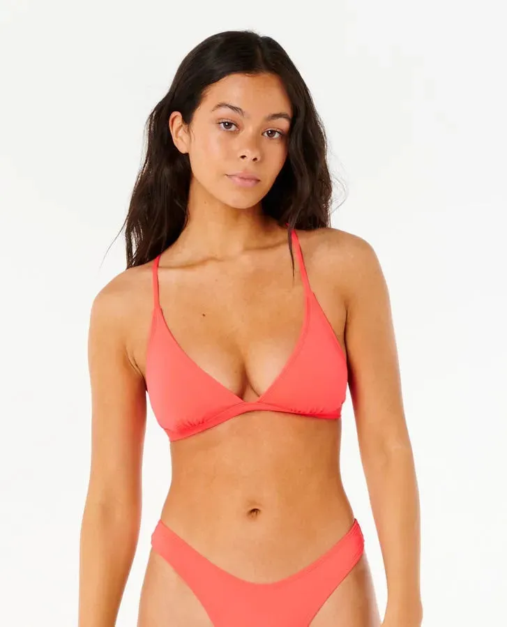 Rip Curl Womens Bikini Top Classic Surf Crossback Triangle Matte Look Tagless label