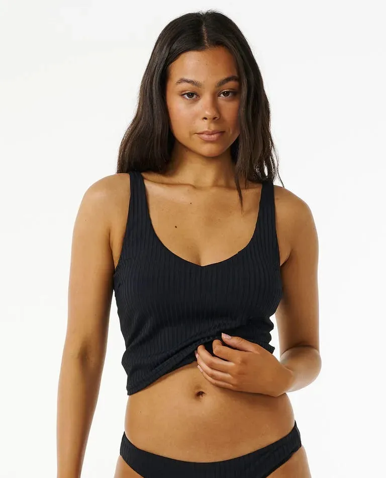 Stretchable Material Racerback Design Rip Curl Womens Bikini Top Premium Surf Tankini