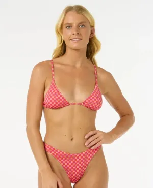 Neutral-Tones Rip Curl Womens Bikini Top Shell Cove Sliding Triangle