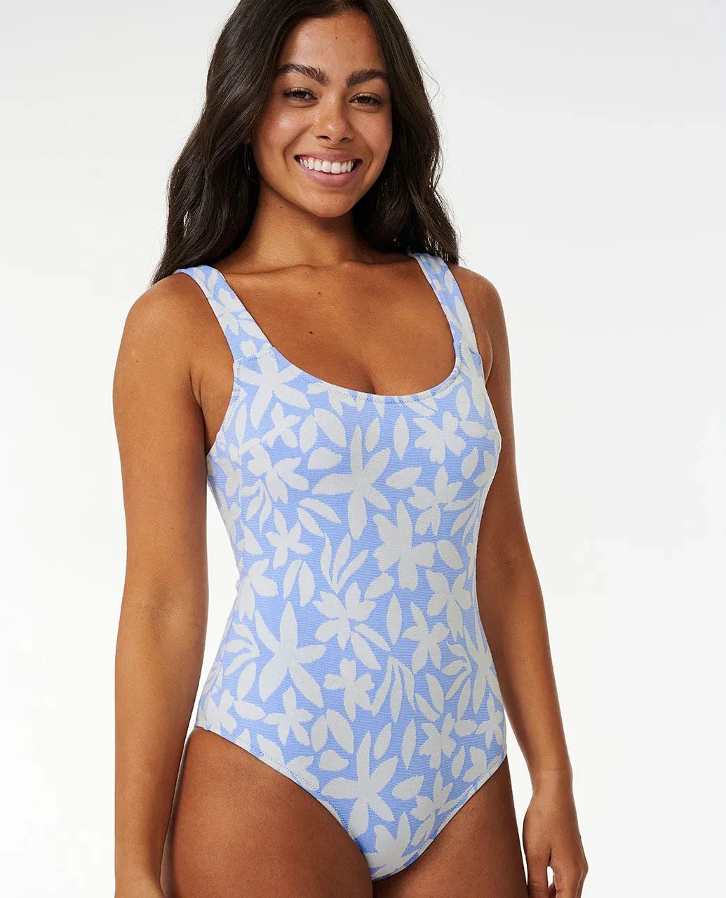 Rip Curl Womens Swimsuit Holiday Tropics Good Coverage One Piece Poolside Swim Tropical-Vibes