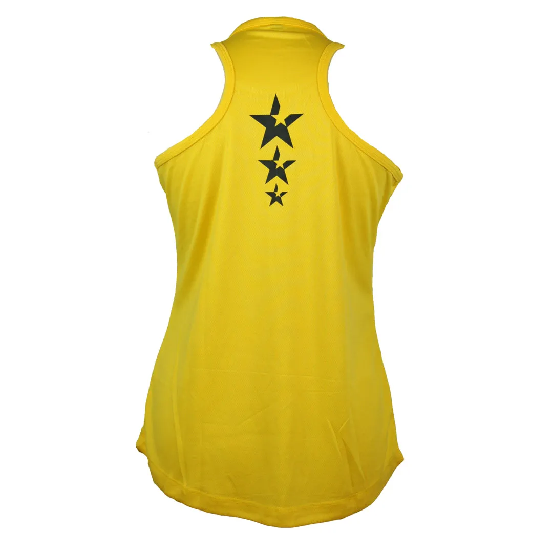 Silicone Grip Hem Combat - ready Women's Vest | FLANCI Logo Yellow