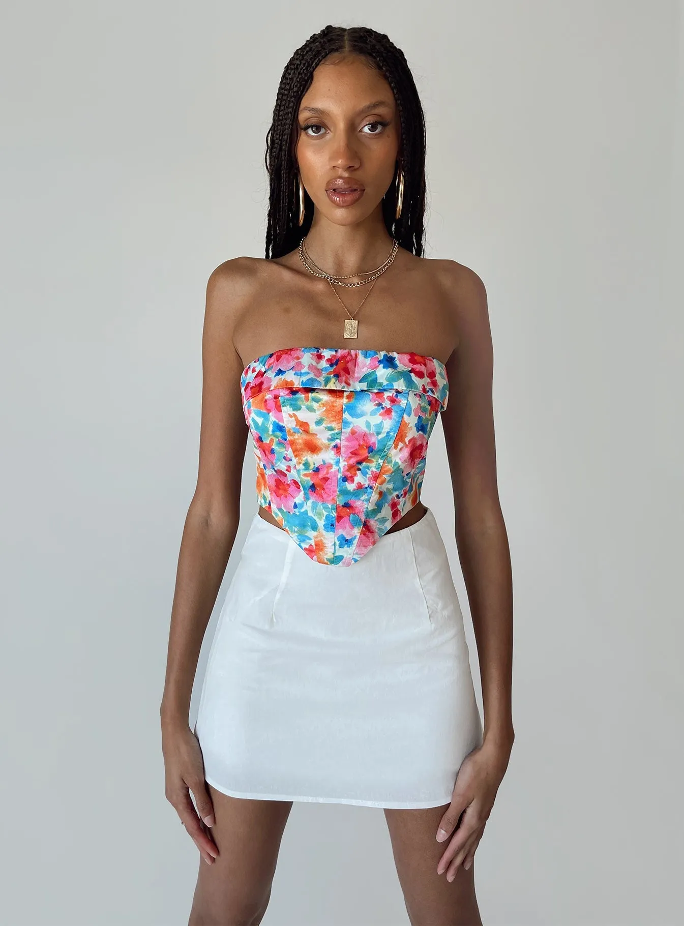 Ethically Made Kariss Mini Skirt White