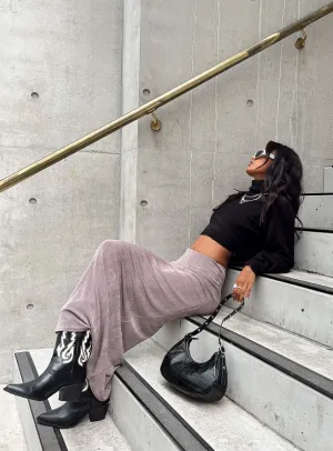 Harriette Maxi Skirt Slate Grey Reinforced Pockets Classic Choice