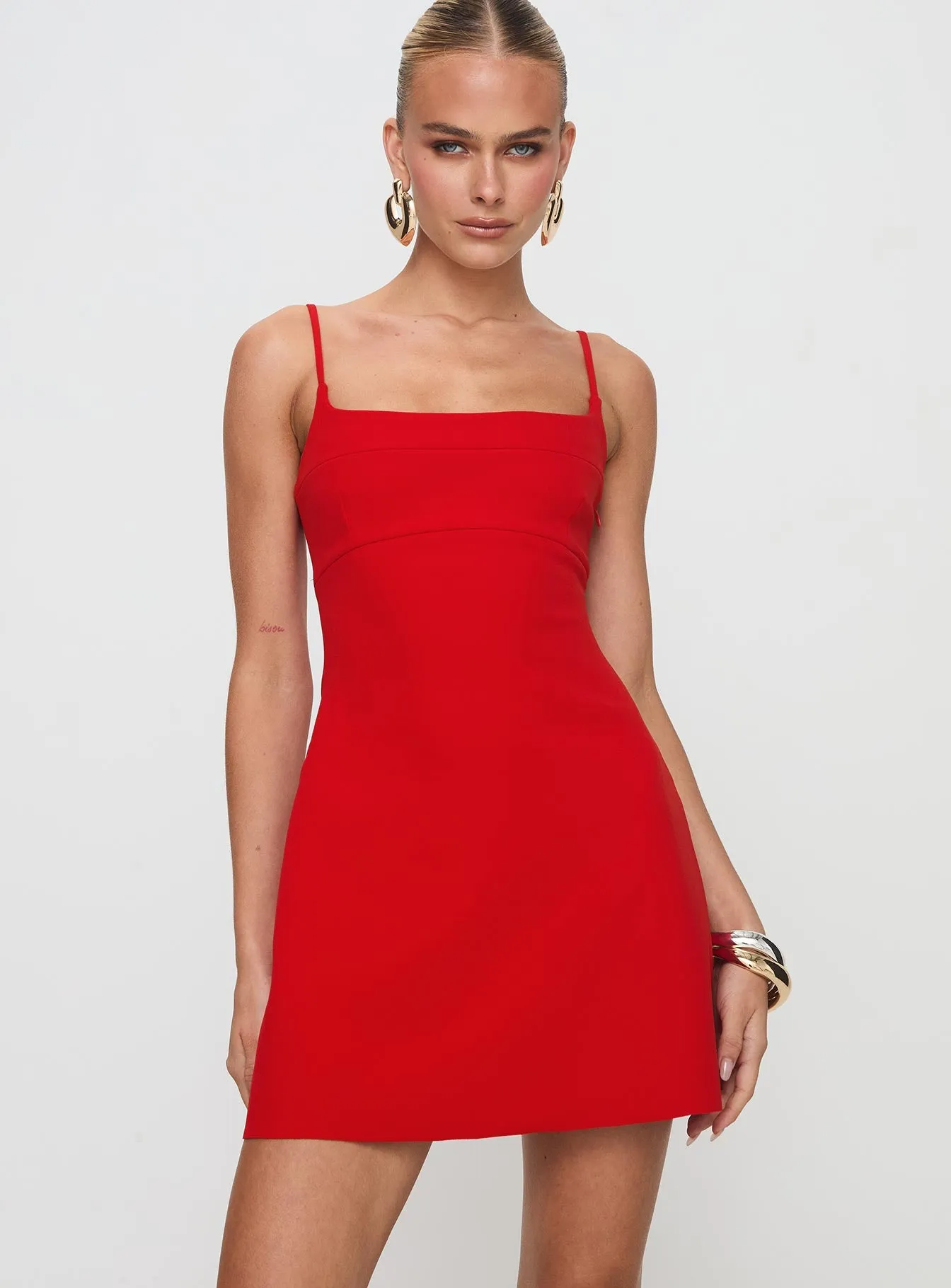 Flattering Waist Light Fit Rousselet Mini Dress Red