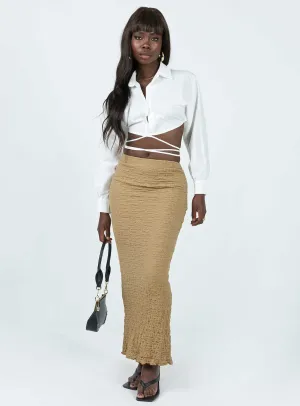 Rubes Midi Skirt Beige Quick Fit