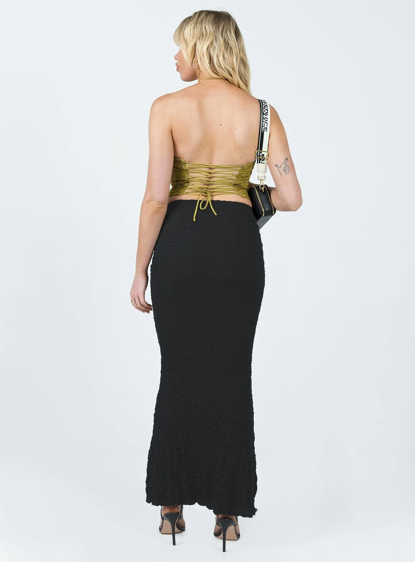 Rubes Midi Skirt Black Eco conscious