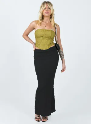 Subtle Mood Elegant Look Rubes Midi Skirt Black