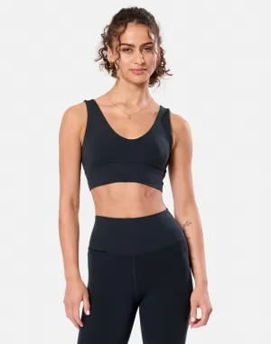 Soft-Motion Bra in Black MinimalistDesign