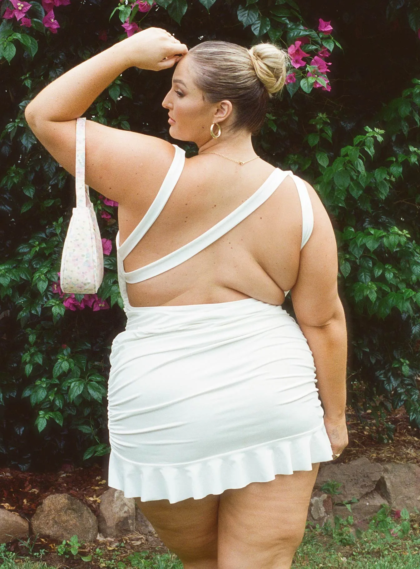 Standout Feature Devotion Mini Dress White Curve