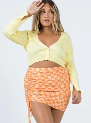Slip Resistant Waistband Rylan Mini Skirt Orange