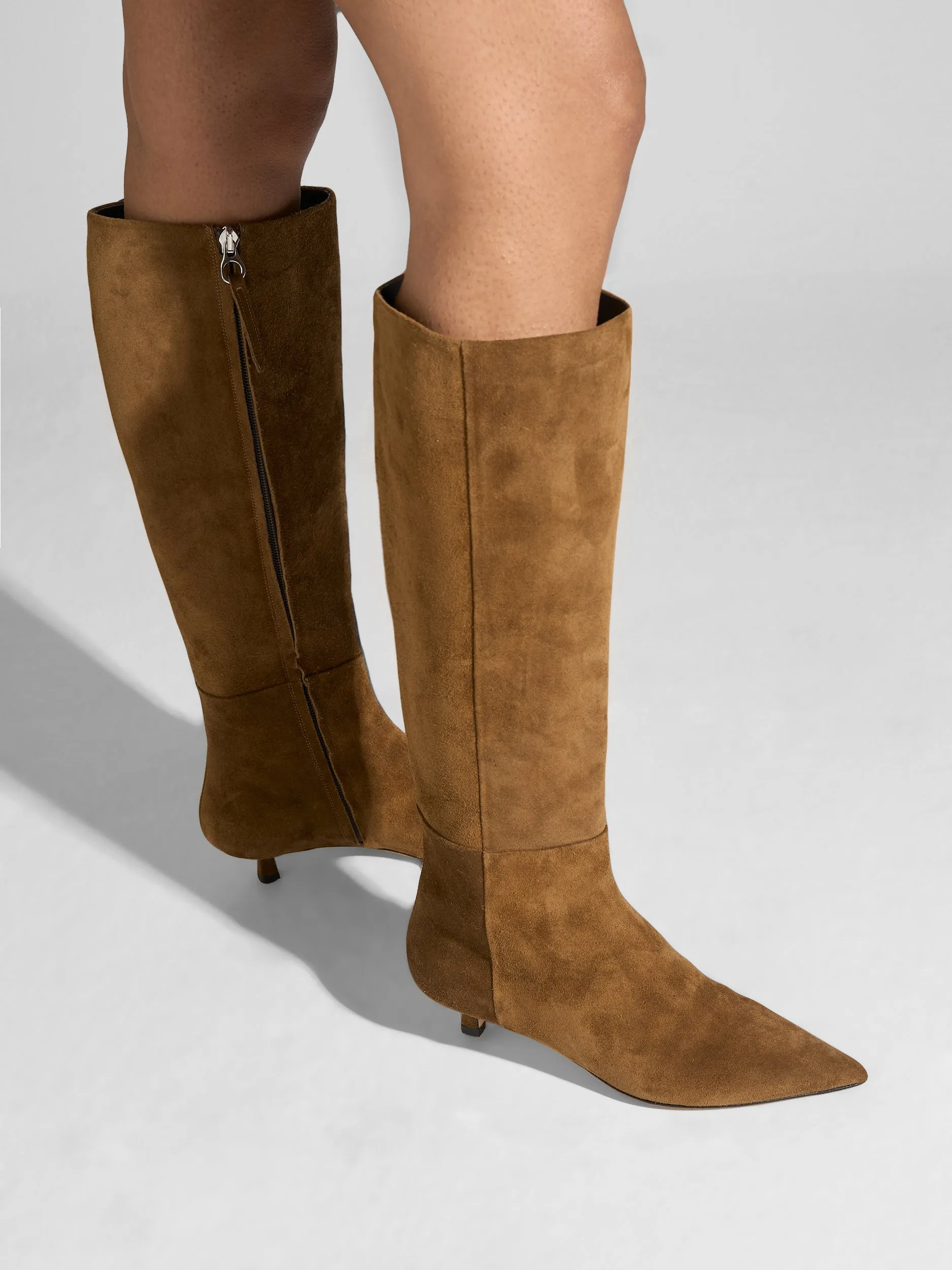 Warm and Cozy Anti blister Sabrina Suede Knee-High Boots