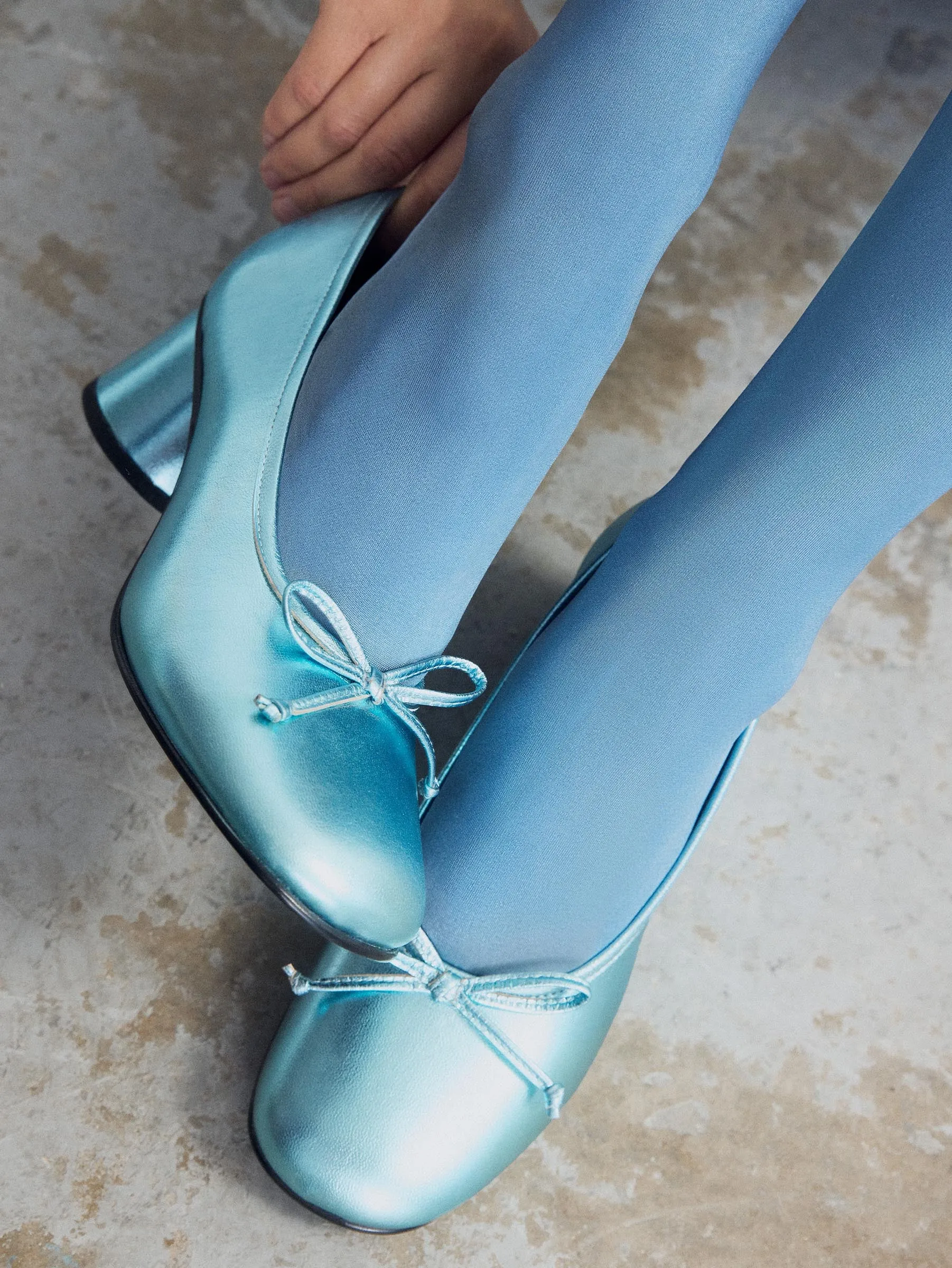 Smart Casual Luxe Leather Heels Salvada Ice Heel