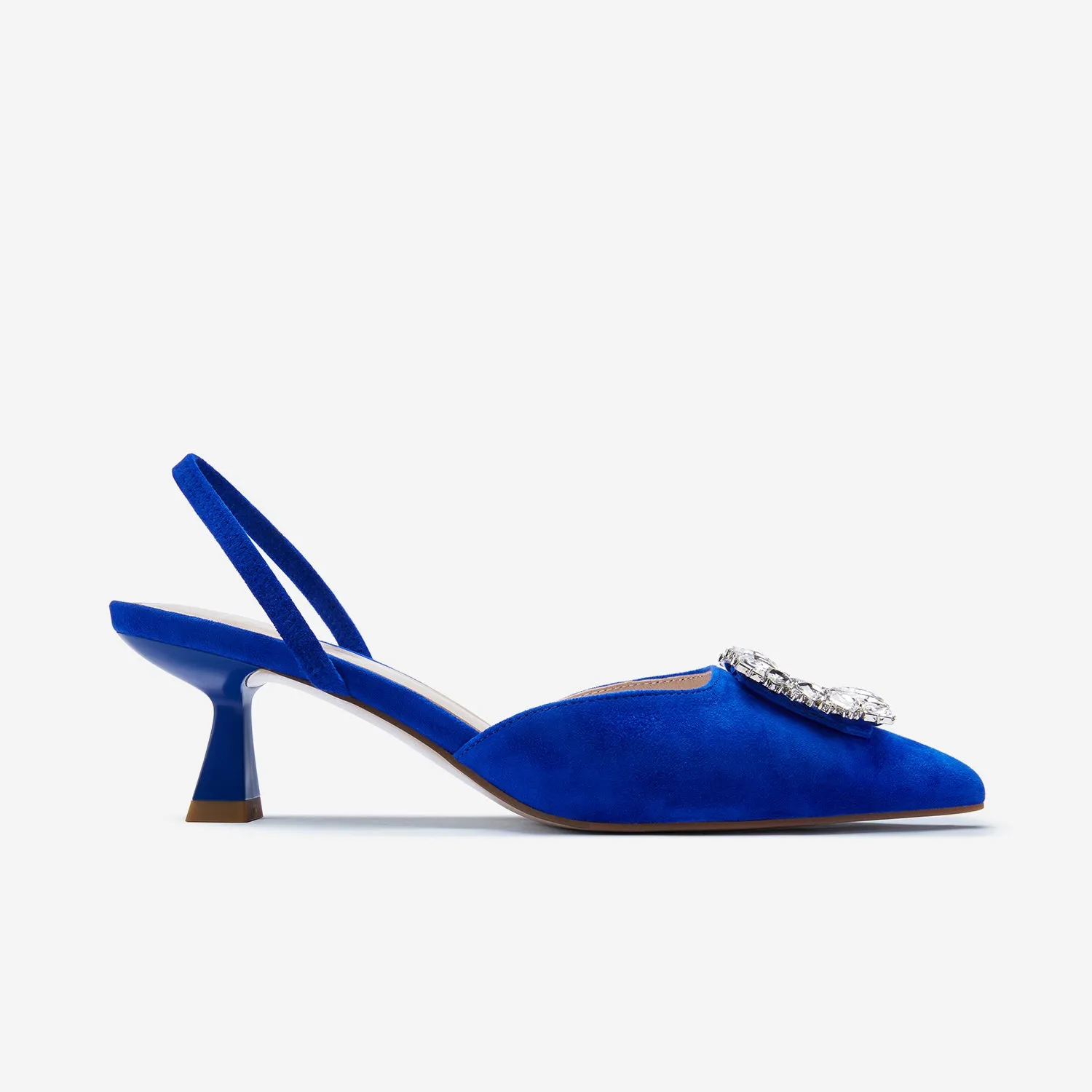 Sasha Slingback Heel Ltd Ed | Cobalt Blue Suede Classic Wedding Heels