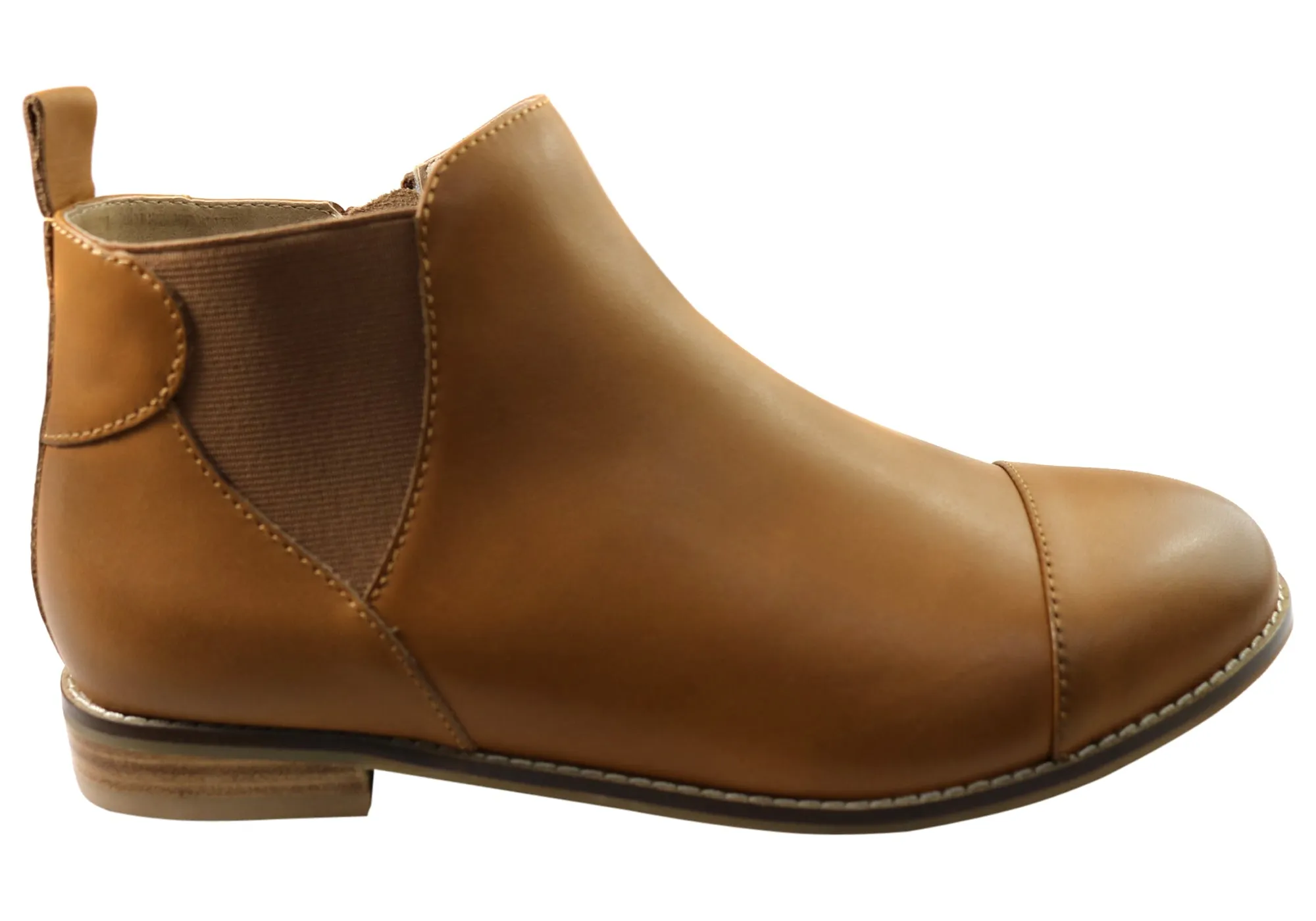 Scholl Orthaheel Tycoon Womens Leather Comfort Supportive Ankle Boots Protective Finish Functional Minimalist Casual Gathering