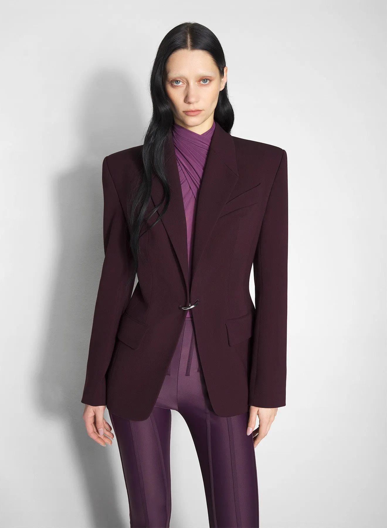 burgundy pierced tailored jacket 360?? Visibility Crisp Weather Fit