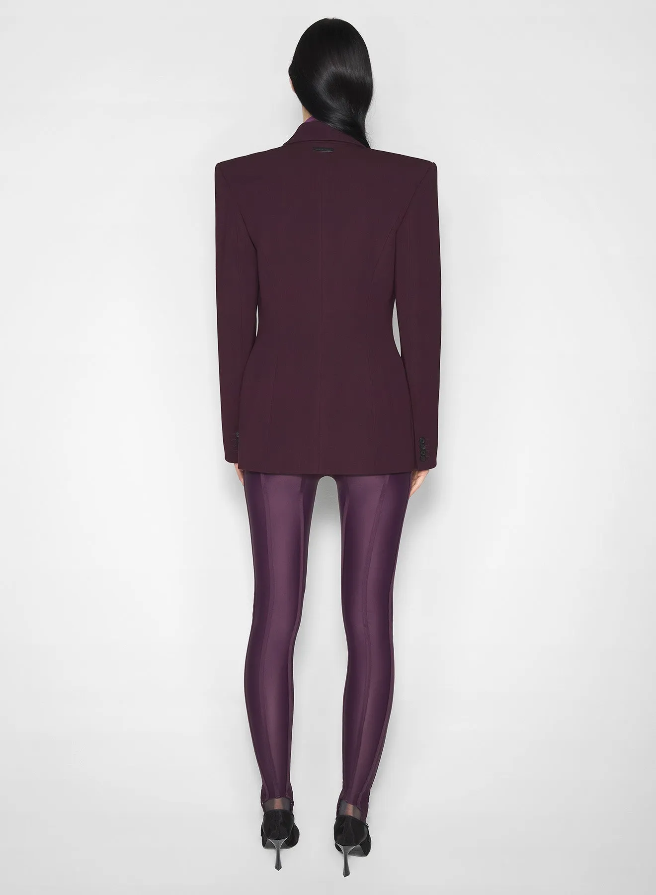 burgundy pierced tailored jacket Sleek Layers TemperatureRegulating