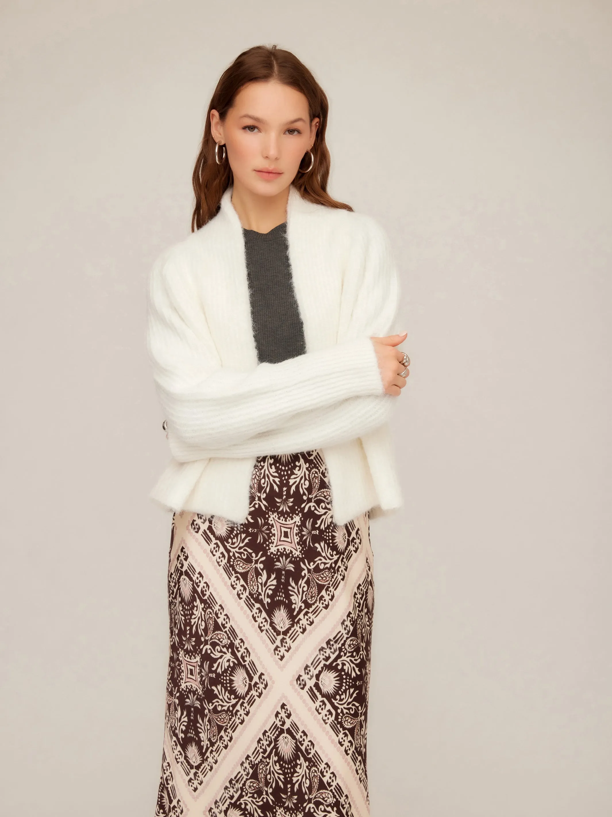 Biodegradable Fiber Blend Cely Cropped Cardigan