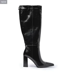 Sabelle Knee-high Boot Black Smart Casual Plush Heels