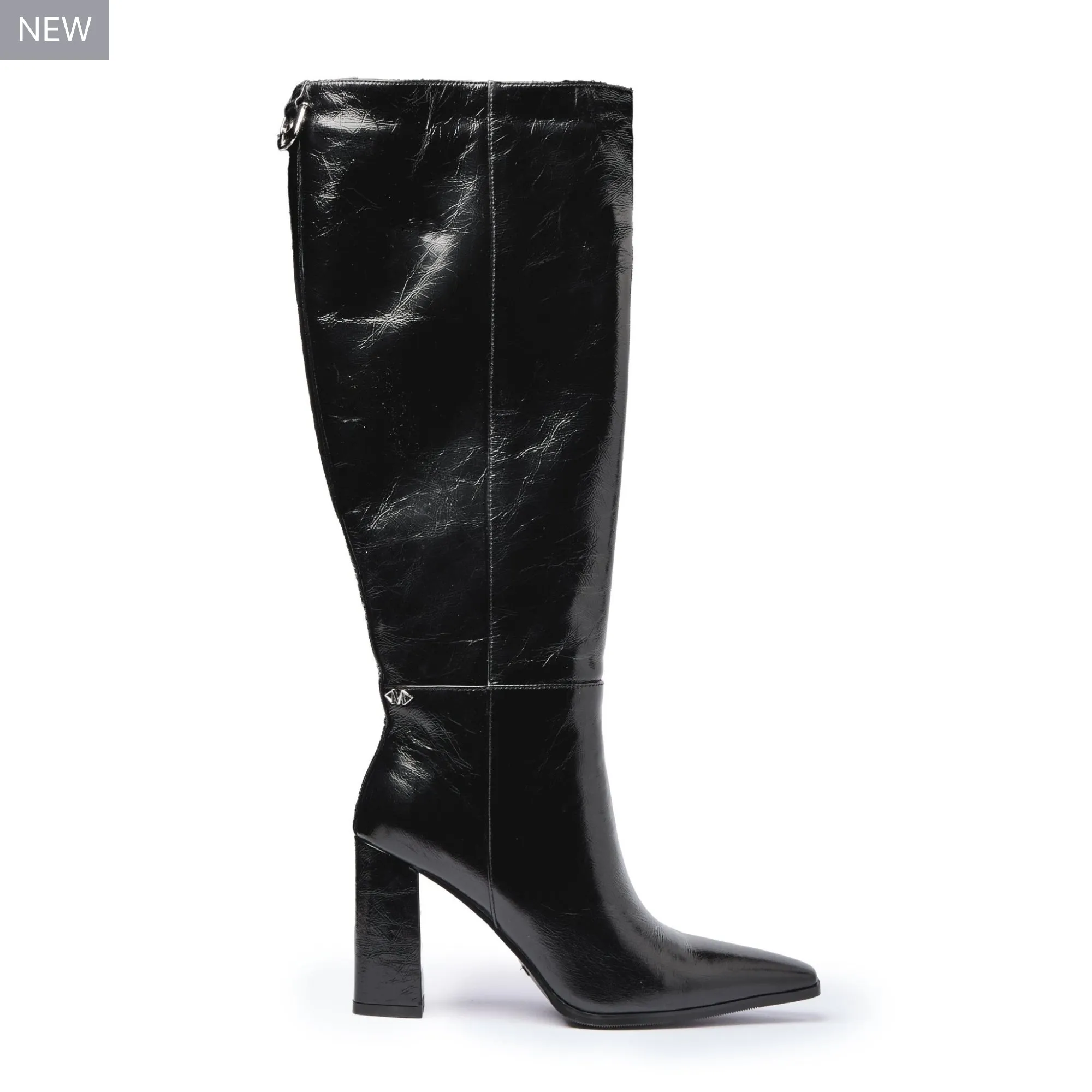 Sabelle Knee-high Boot Black Smart Casual Plush Heels