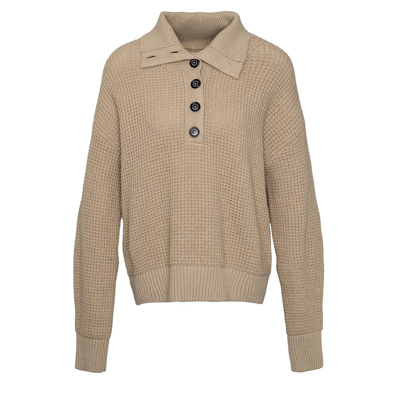 Essential Look Transitional Wear Barbour Womens Woodside Knitted Jumper Oatmeal