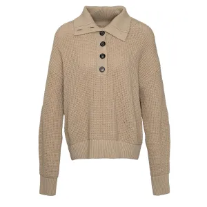 Essential Look Transitional Wear Barbour Womens Woodside Knitted Jumper Oatmeal