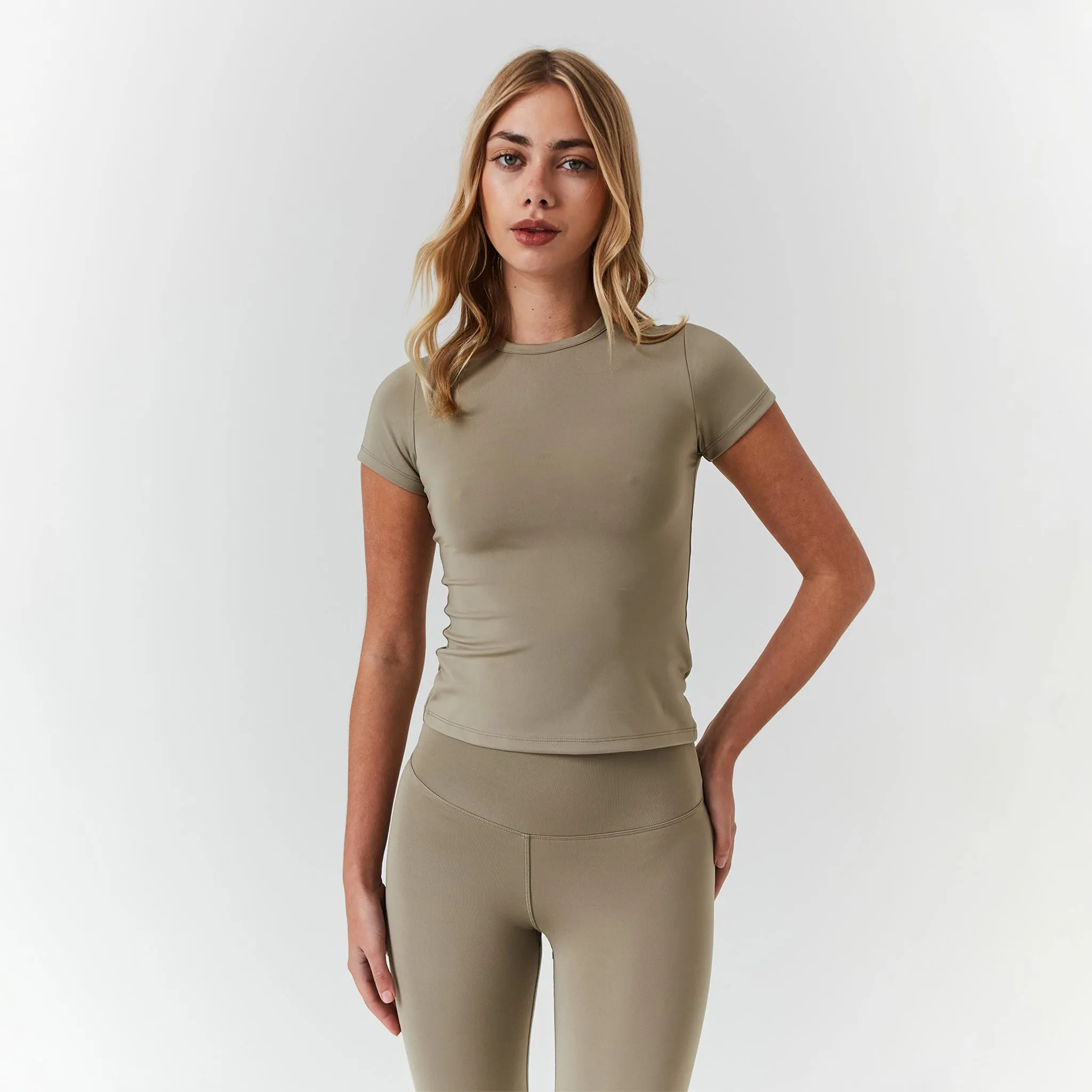 Second Skin Crop Top | Olive Relaxed Layer