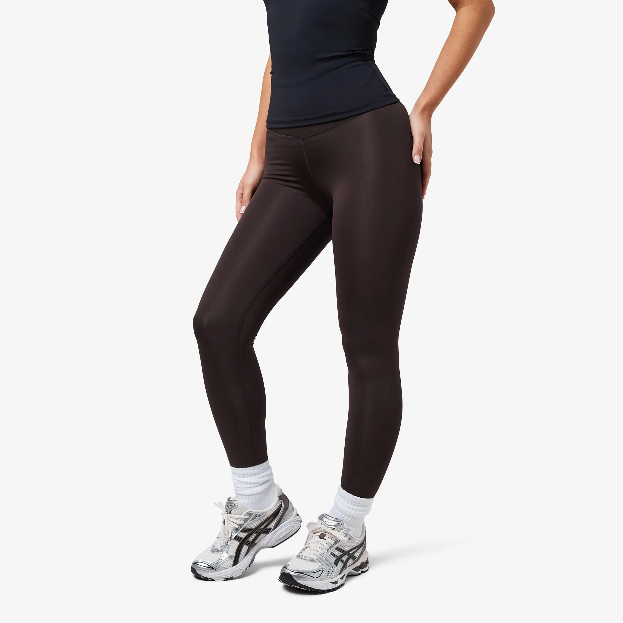 Chic and Stylish Stretch Fit Budget Friendly Second Skin Legging | Coffee