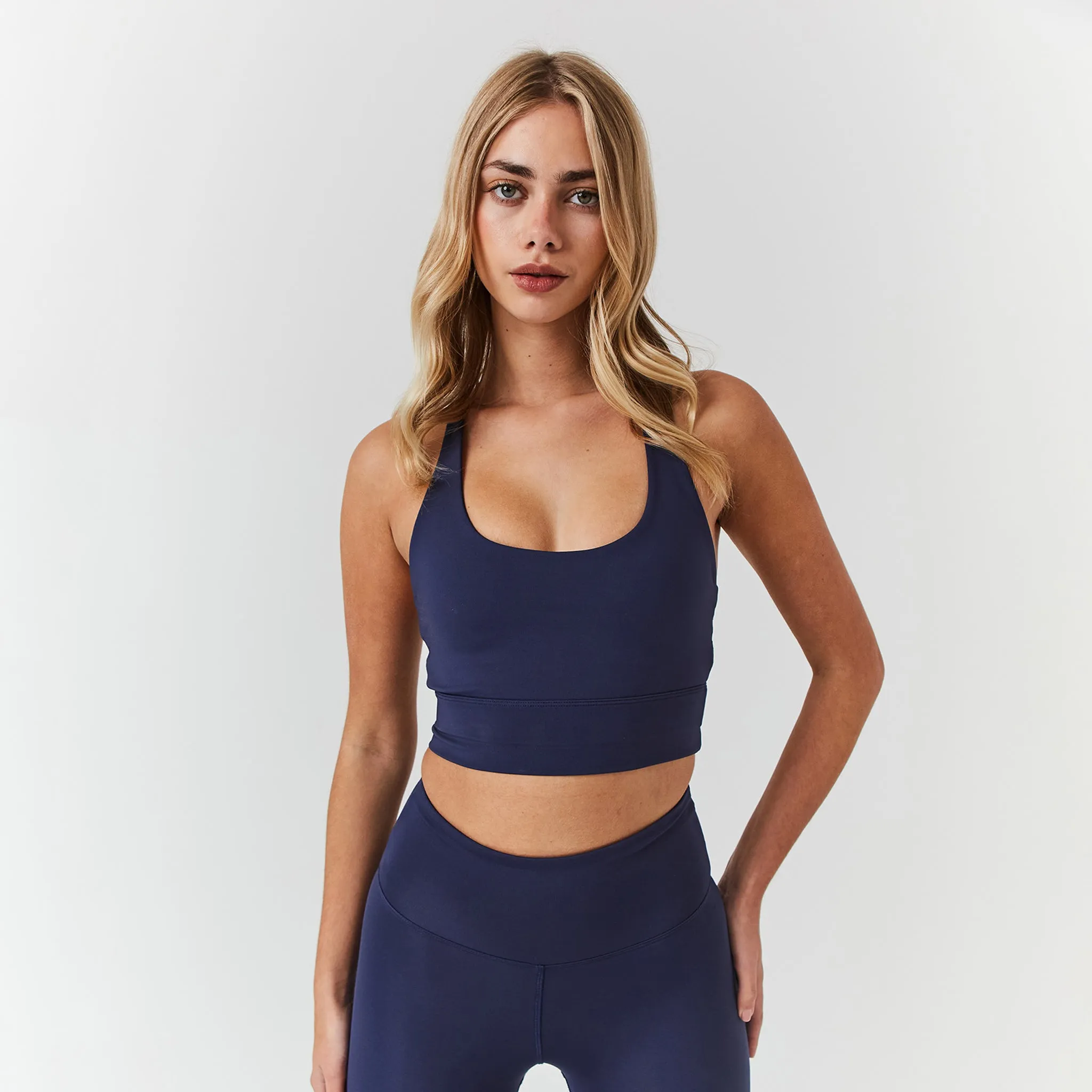 Second Skin Sports Bra | Midnight Blue Flexible