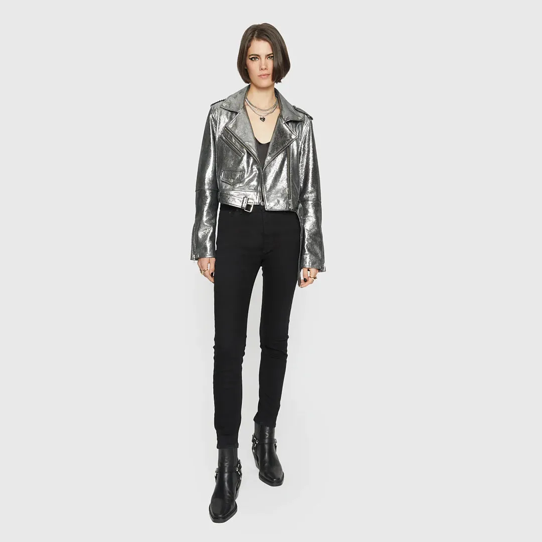 Cropped Jett Moto Jacket NonRestrictiveFit TearResistantFabric