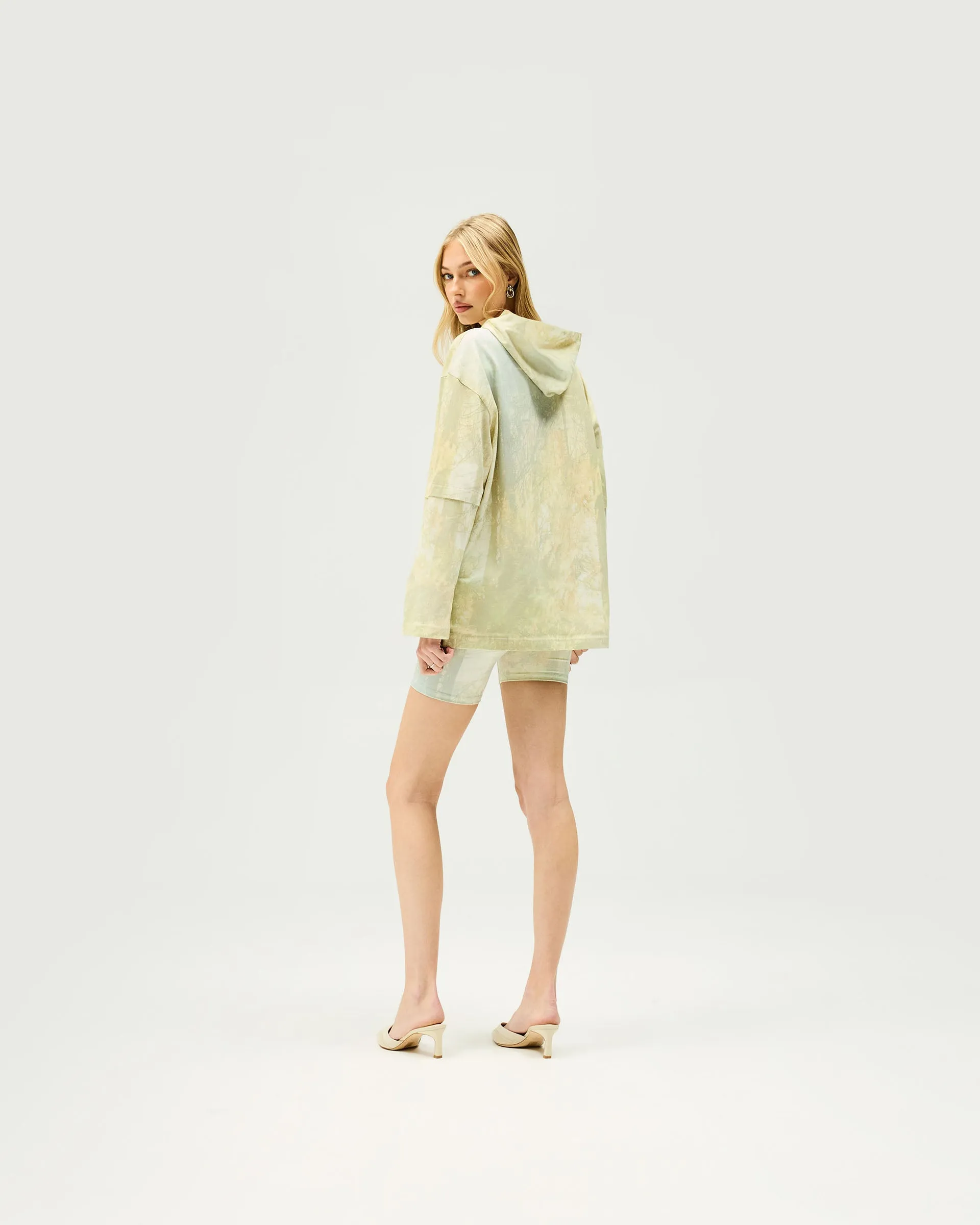 Anti Static Technology Cool Vibe Hideaway Bike Short - Forest Print