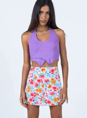 Simple Layers Selby Mini Skirt Light Blue Floral