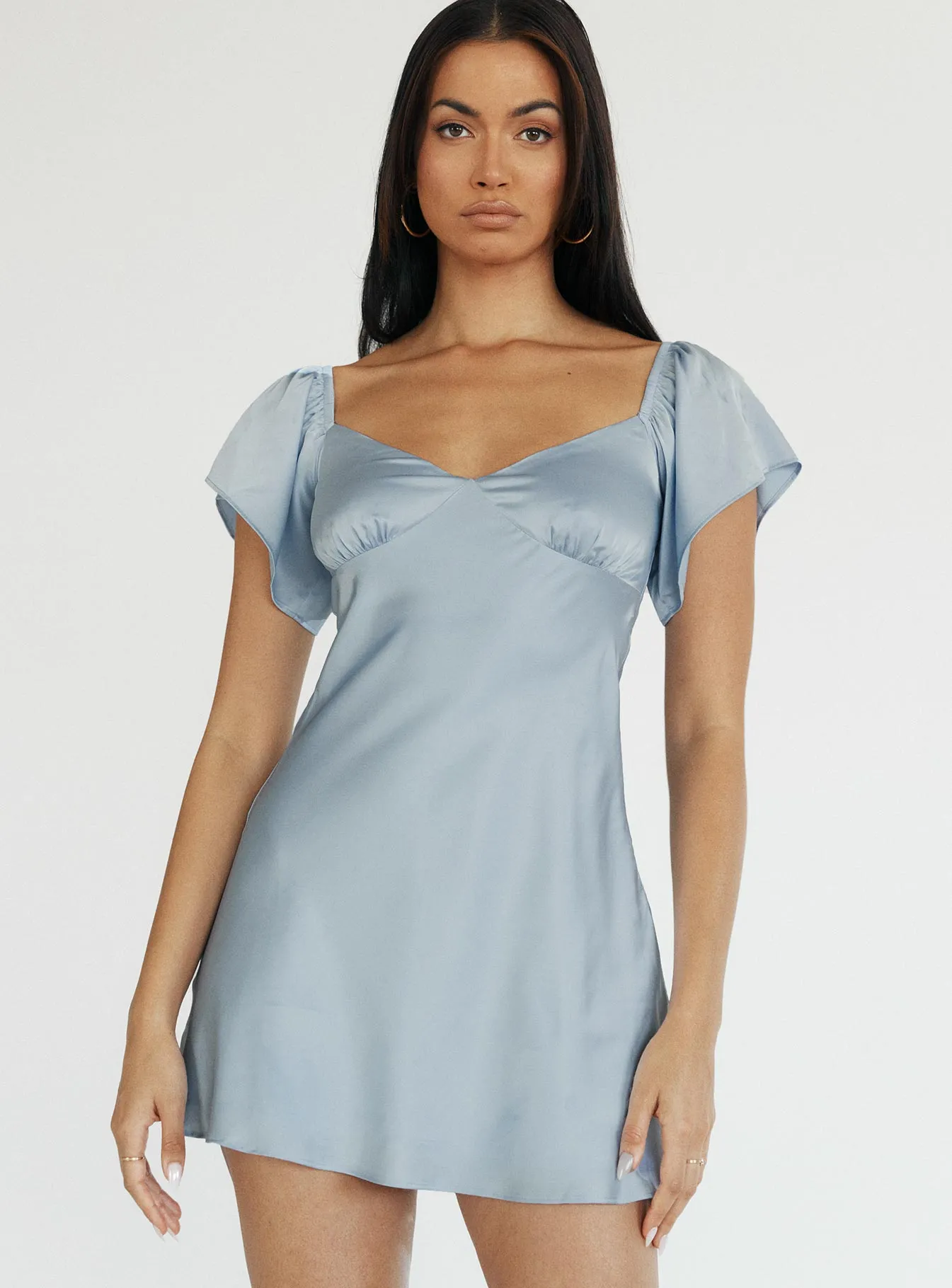 Isabel Mini Dress Blue Feminine flowing piece