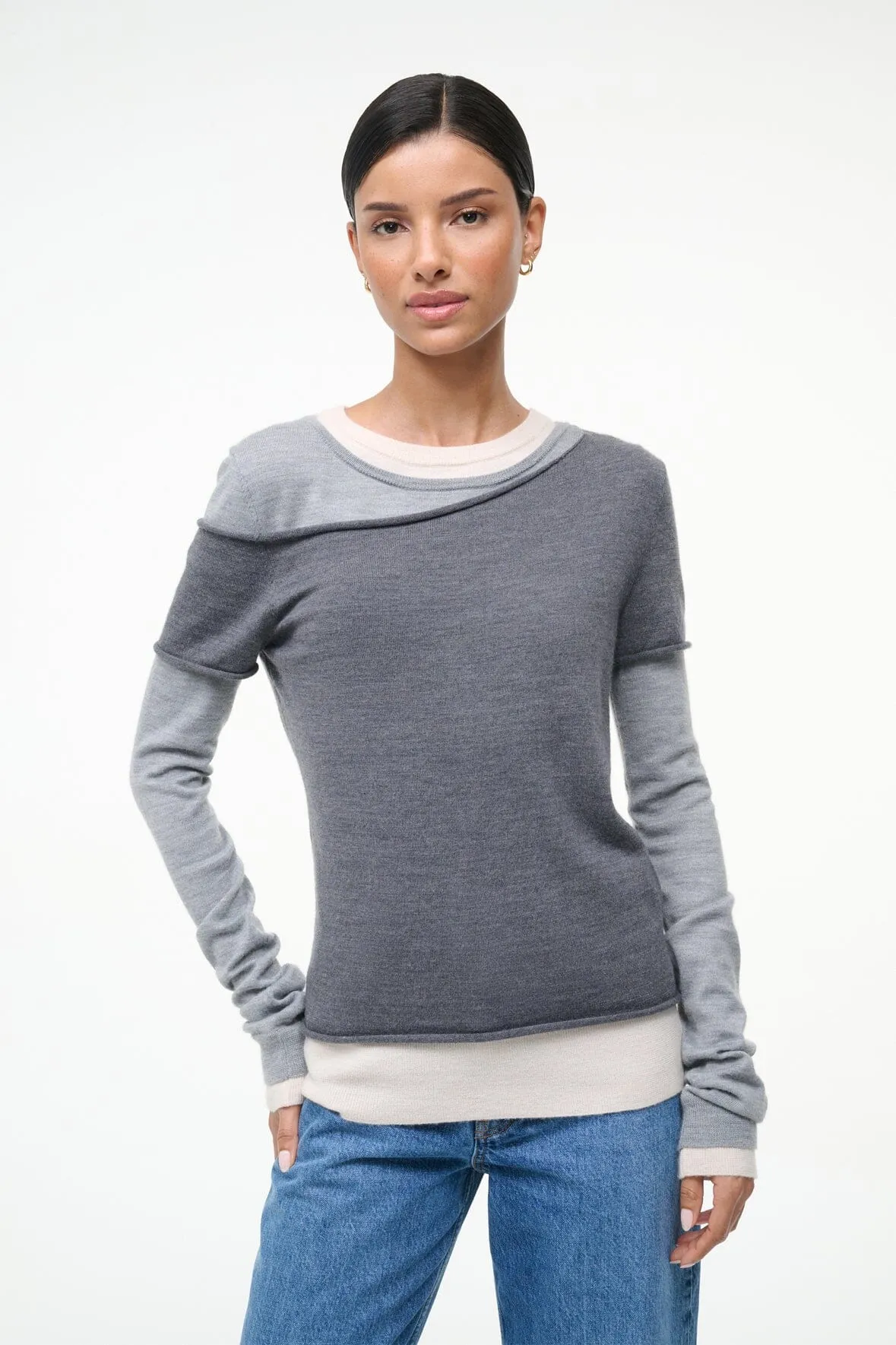 SERA TOP | HEATHER GREY MULTI Warm Outfit Anti Static Technology