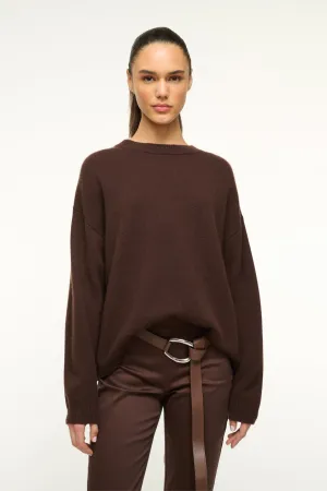 SERRANO CASHMERE RELAXED CREW | DARK CHOCOLATE Classic Layer