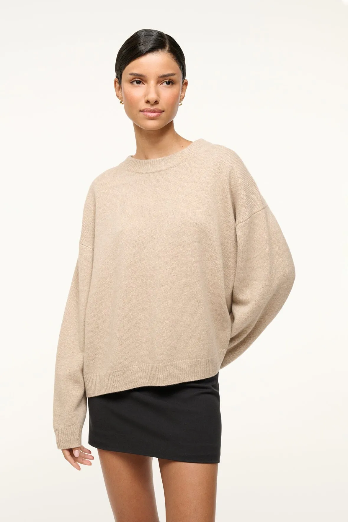 Quick Fit SERRANO CASHMERE RELAXED CREW | STONE