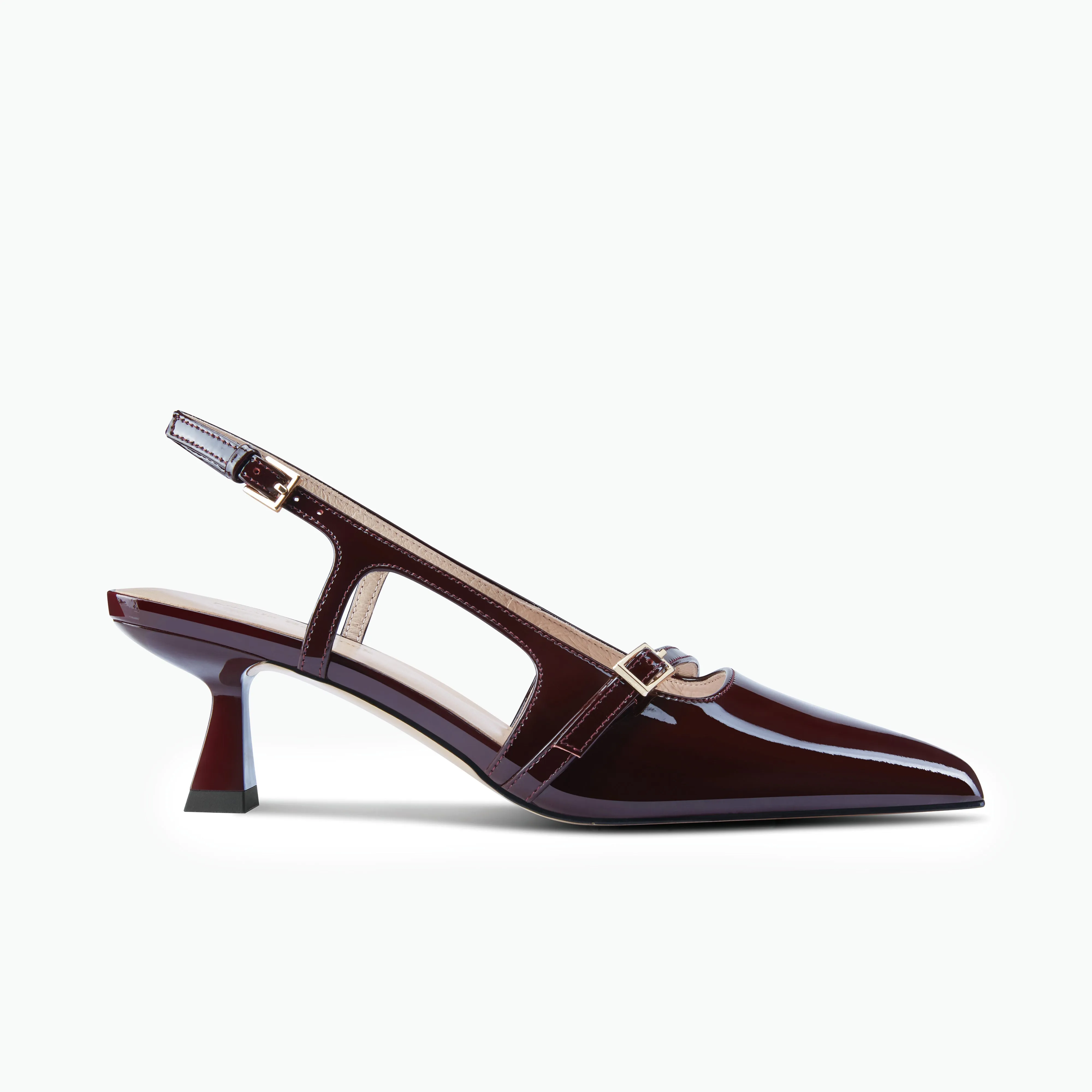 Sevilla Slingback Heel | Pinot Noir Patent Fashion Footwear