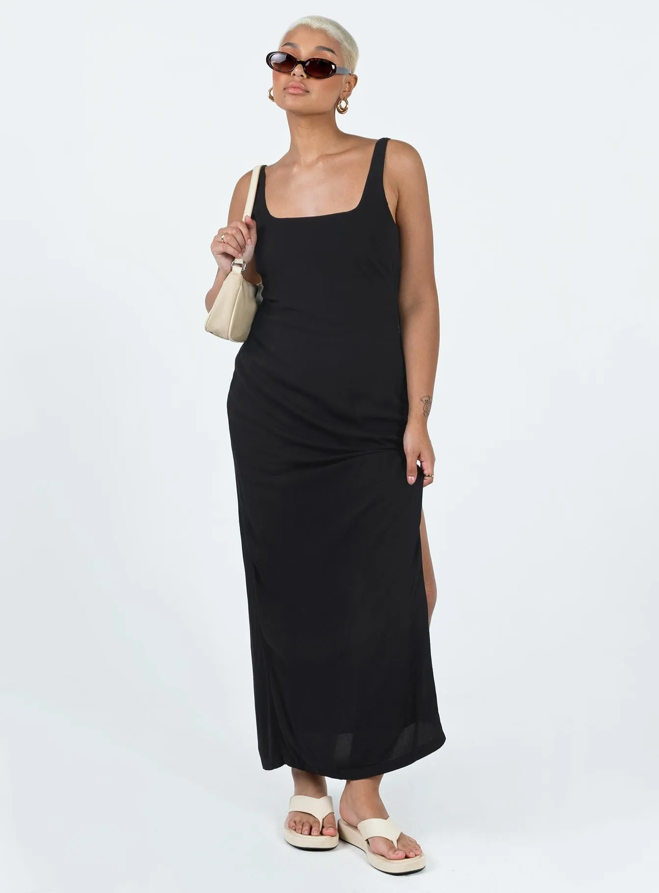 Form Focus Shanaeya 90s Maxi Dress Black