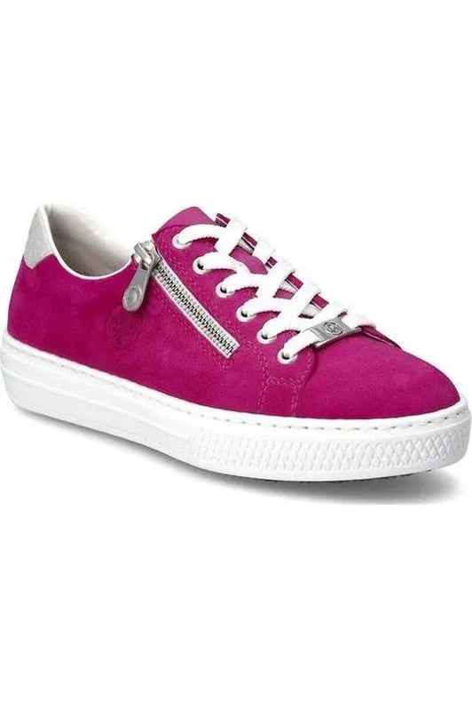 Rieker ladies sneakers L59L1-31 in pink Contoured Arch Bridge Seamless Fit Outdoor Explorers