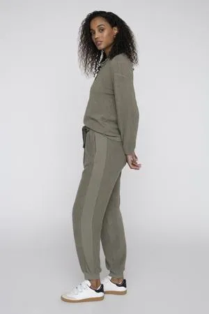 Sherpa Cropped Henley, Clay product casual elegance blend