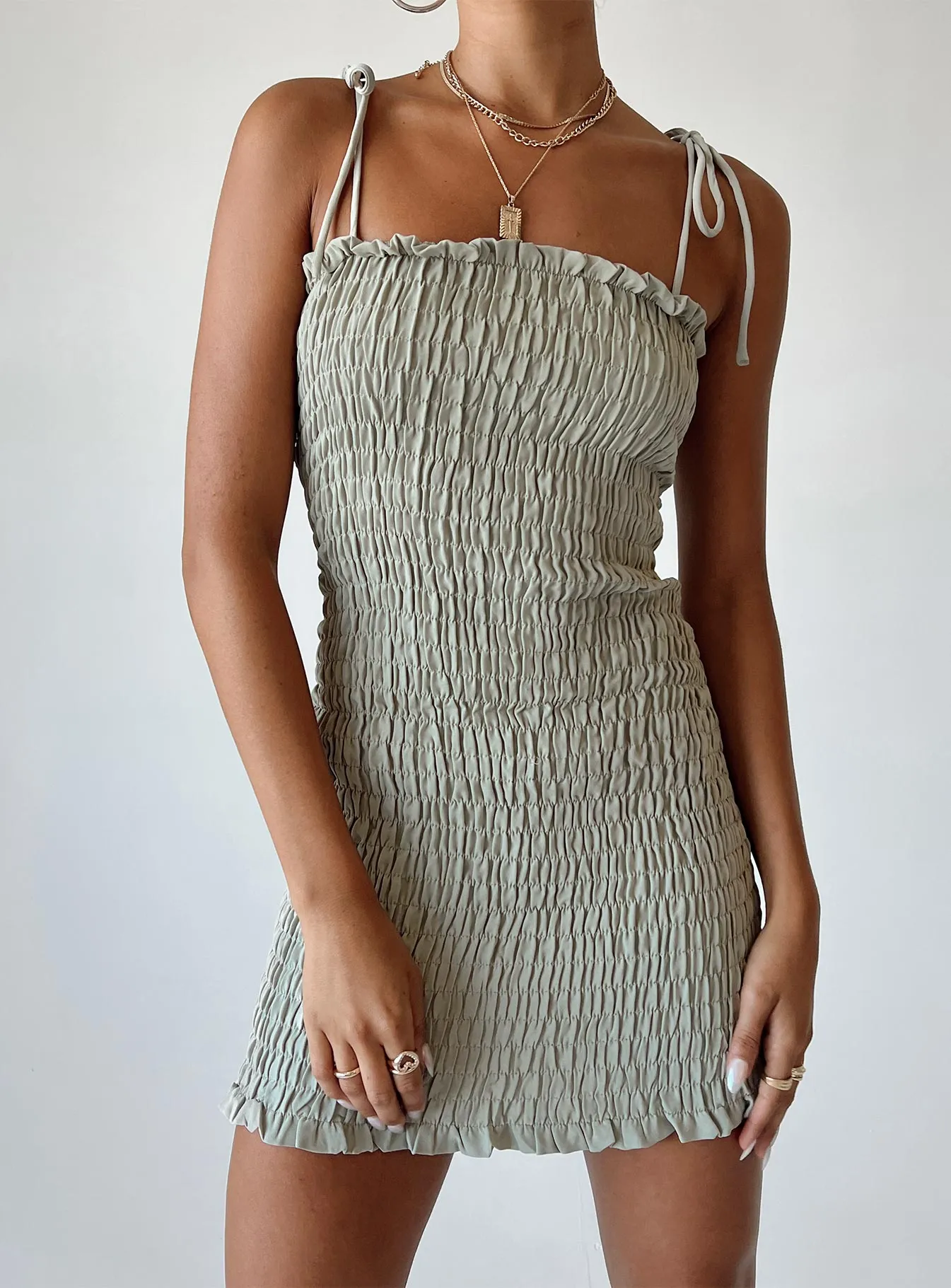 Sherry Mini Dress Sage Tulle Air Magic Day