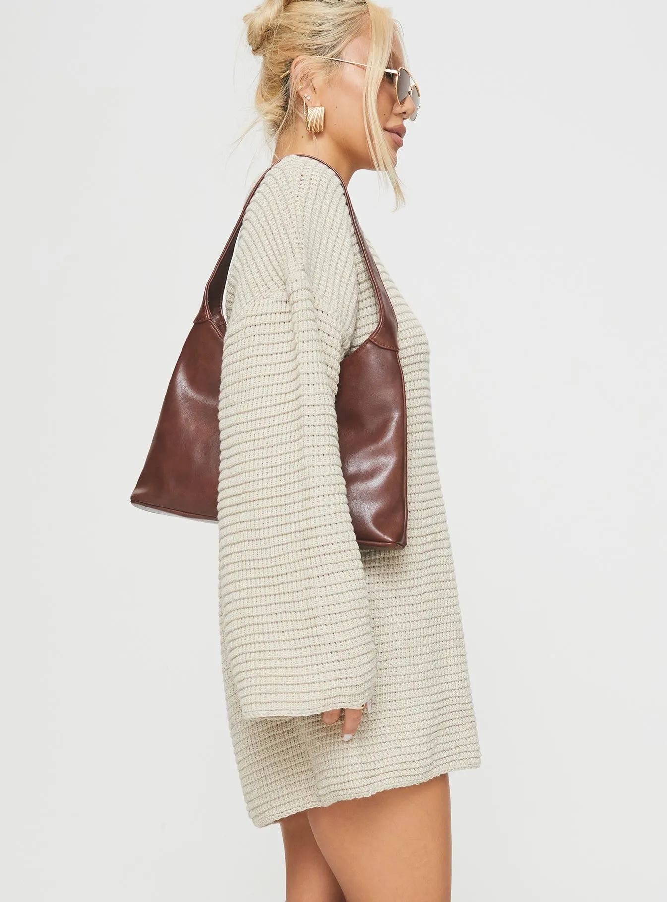 Sherwick Sweater Mini Dress Oat Summer Ready