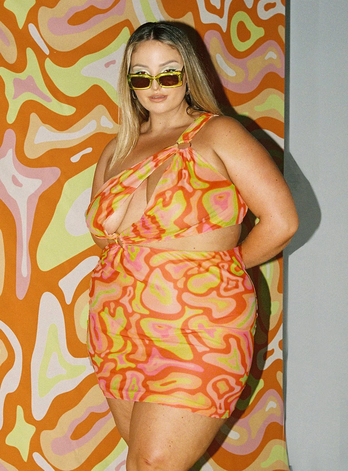 Stylish Mood Greater Power Mini Dress Multi Curve