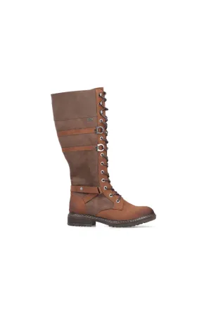 Rieker long boot 94732-25 in Brown Quality Wear Cold Trek