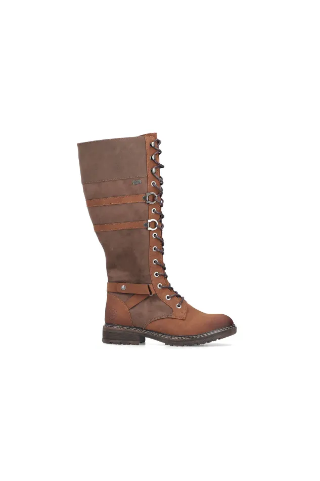Rieker long boot 94732-25 in Brown Quality Wear Cold Trek