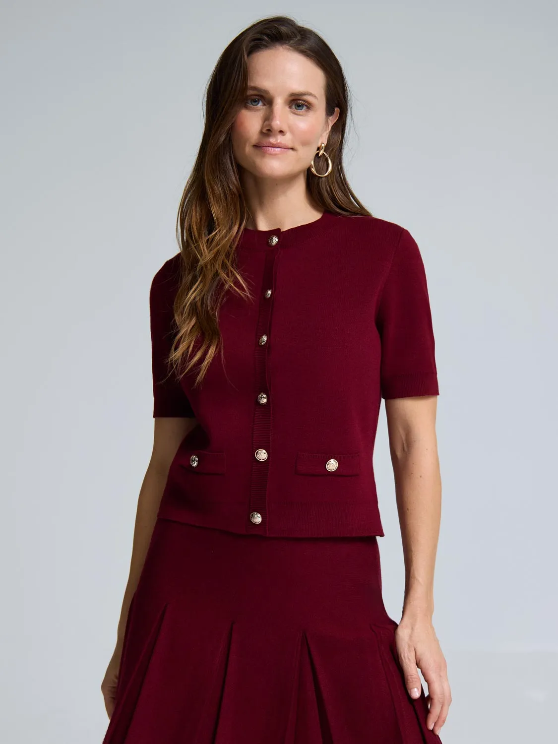 Breezy Day Short Sleeve Button-Up Cardigan