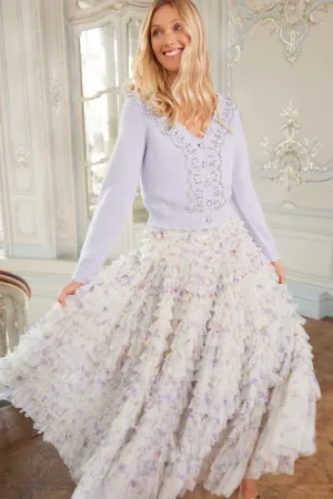 Urban Pulse Modest Wear Ophelia Ditsy Hattie Ruffle Ankle Skirt