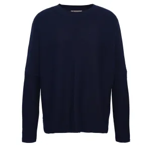 Barbour Womens Bickland Crew Neck Jumper Classic Navy Travel Essential