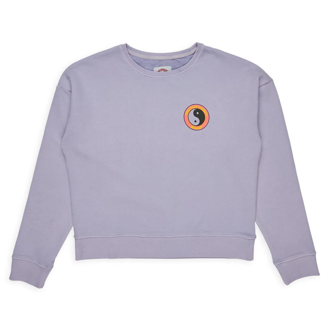 T&C Surf Designs Women YY Crew Sweat- Washed Lavender product party readiness cycling suitable