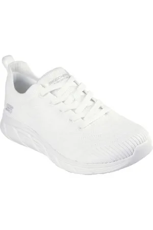 Skechers Ladies 117591  BOBS BFLEX LOGRACEFUL STRIDE in White Slip Resistant Modern Commuters Move Light