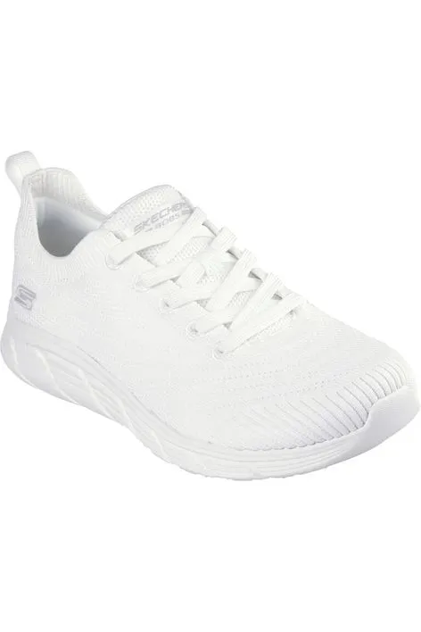 Skechers Ladies 117591  BOBS BFLEX LOGRACEFUL STRIDE in White Slip Resistant Modern Commuters Move Light